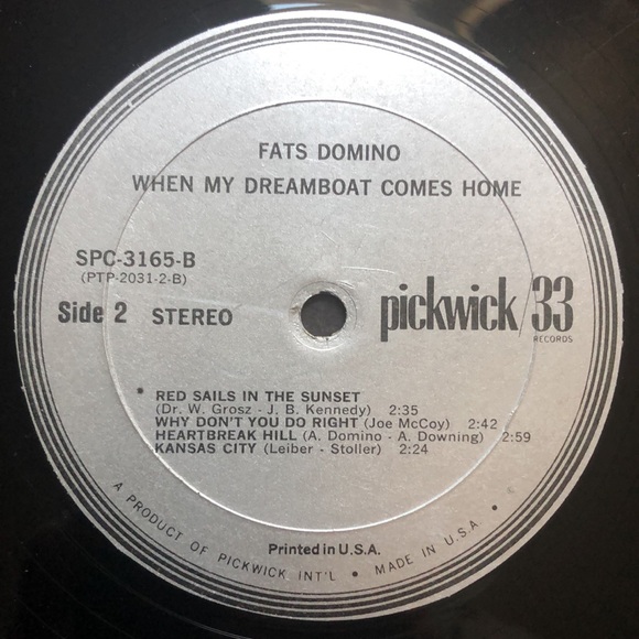 Fats Domino Blueberry Hill Vinyl Lp - Picture 6 of 6